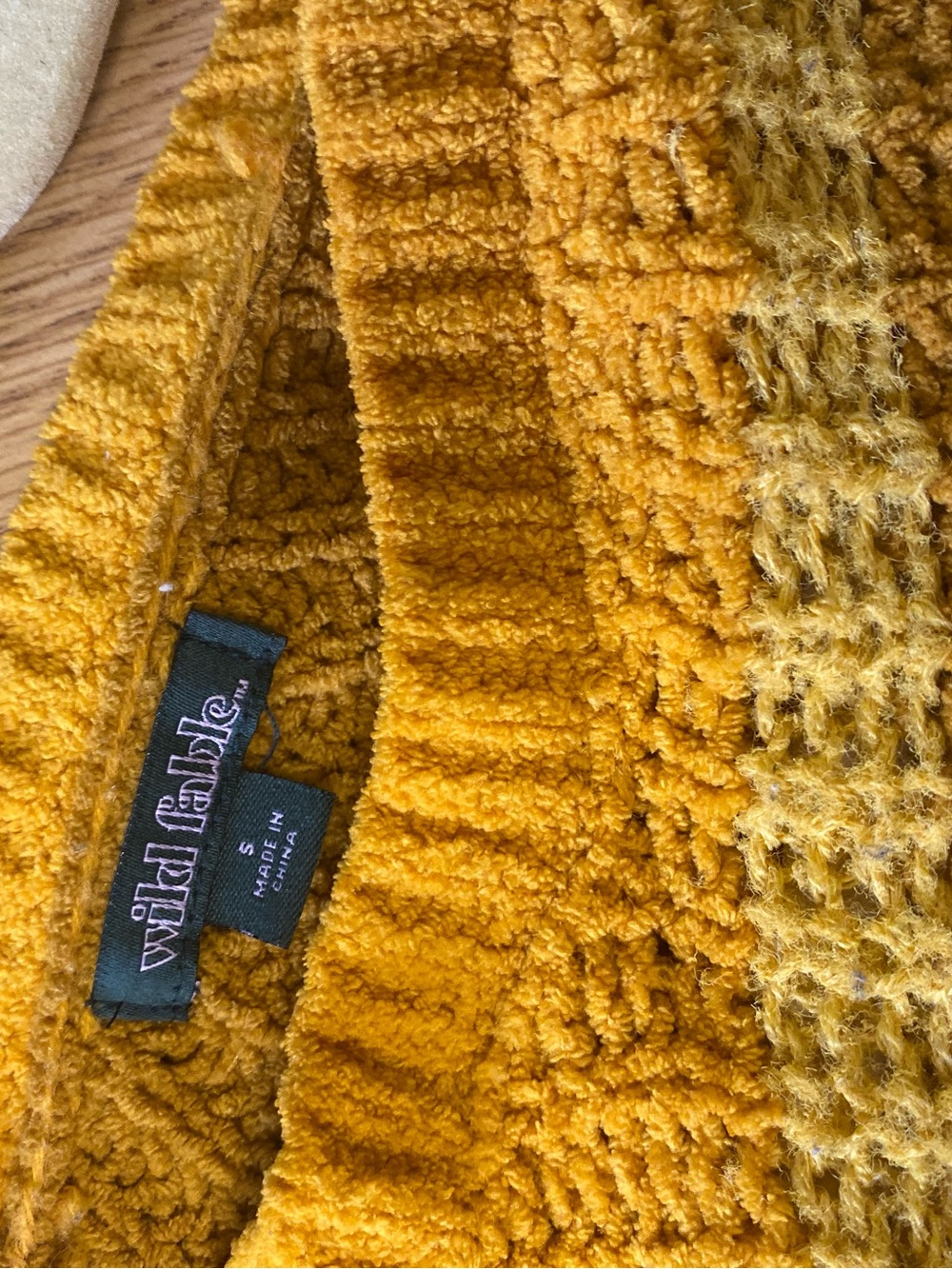 wild fable Golden Mustard Knit Cardigan